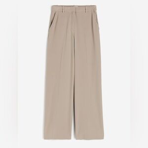 H&M Classic Beige Wide Leg Pants, Size 6
